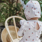 (Pre-order) KoongsKoongs Kids’ Premium Le Cherry Ruffle Rash Guard Dress Set (Ivory)