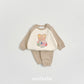 (Pre-order) OOTTBEBE Winter - Watercolor Bear Top & Bottom Set 페인팅오띠상하복 (2 Colors)