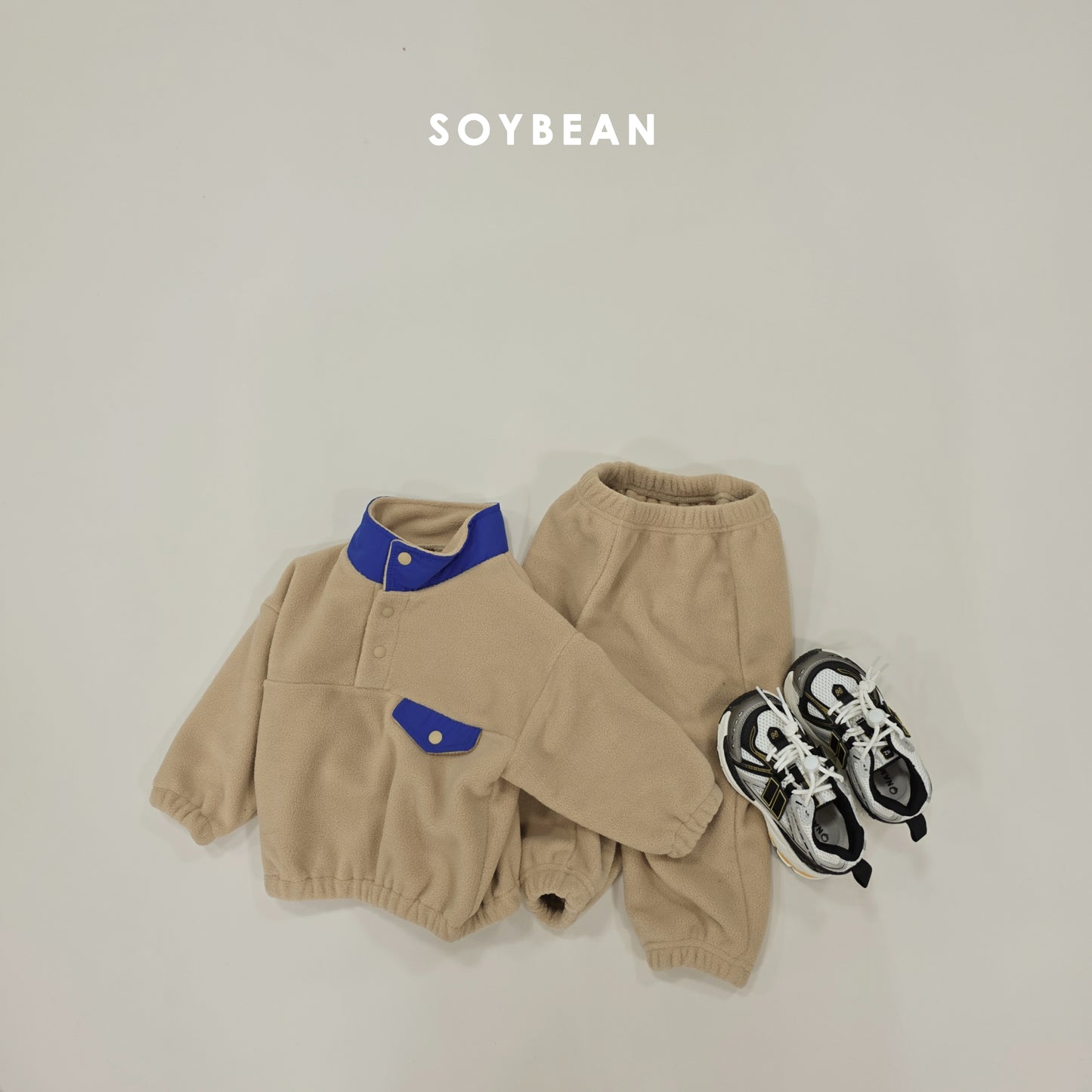 (Pre-order) Soybean Kids Winter - Mountain Neck Fleece Top & Bottom Set 마운틴넥플리스세트 (4 Colors)