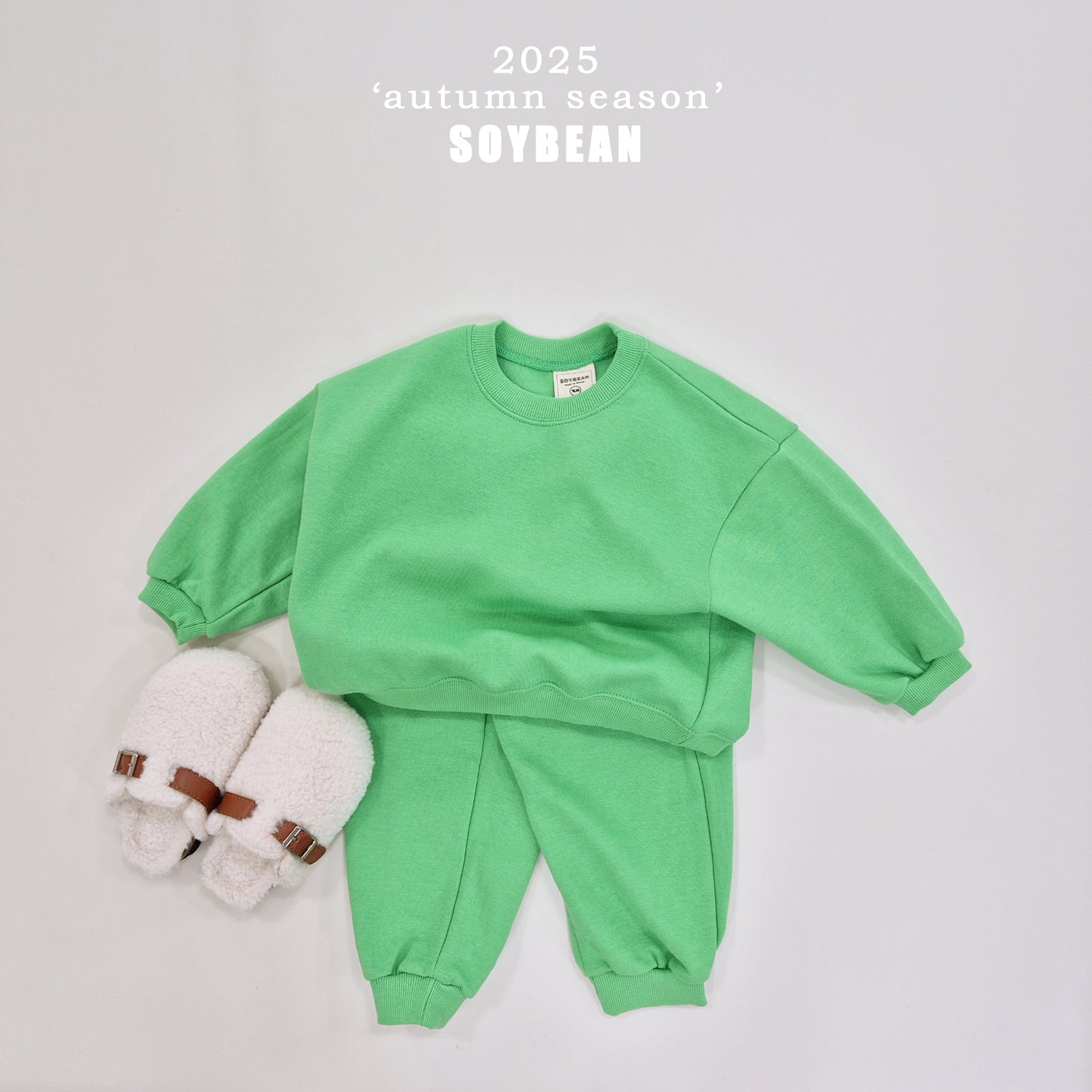 (Pre-order) Soybean Kids - Fall Lollipop Top & Bottom Set 가을롤리팝상하복 (16 Colors)