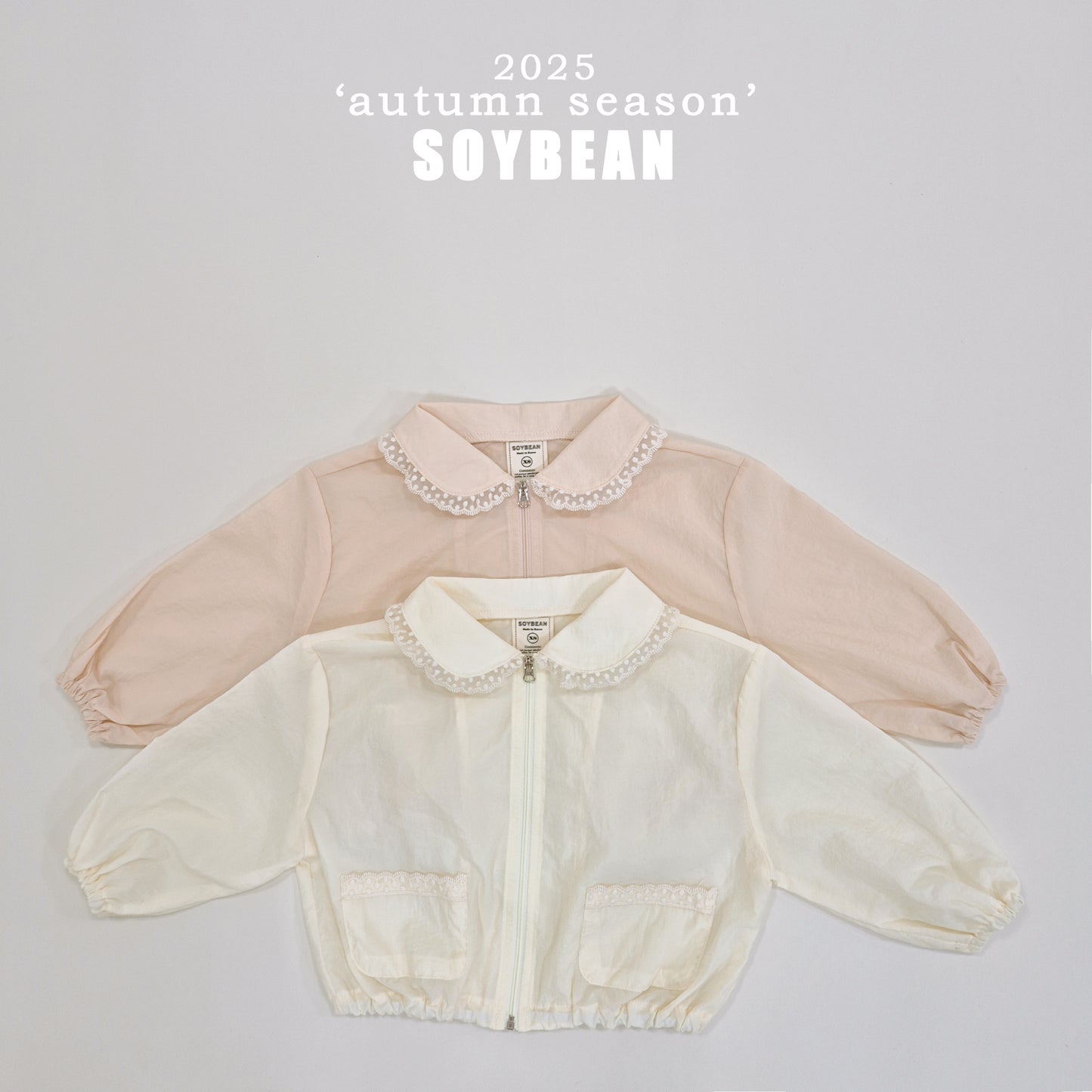 (Pre-order) Soybean Kids - Lace Windbreaker Jacket 레이스바람막이 (2 Colors)
