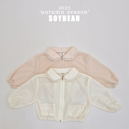 (Pre-order) Soybean Kids - Lace Windbreaker Jacket 레이스바람막이 (2 Colors)