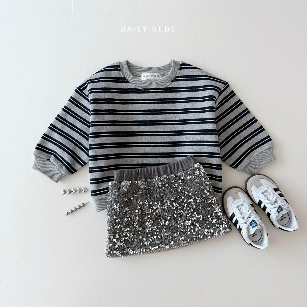 (Pre-order) Daily Bebe - Kids’ Sequin Skirt 스팽글치마 (2 Colors)