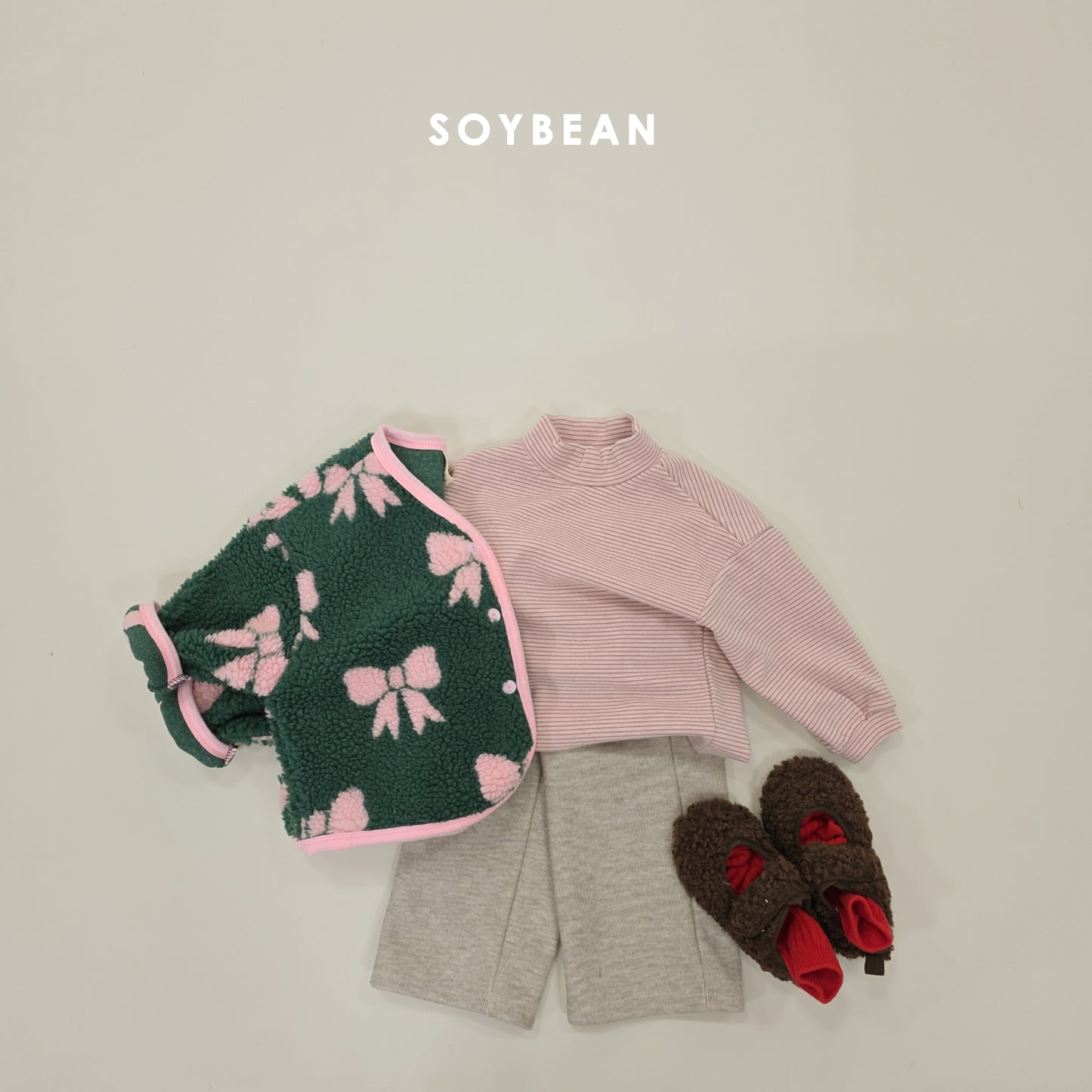 (Pre-order) Soybean Kids Winter - Cozy Fleece Wide Pants 코지플리스와이드팬츠 (4 Colors)