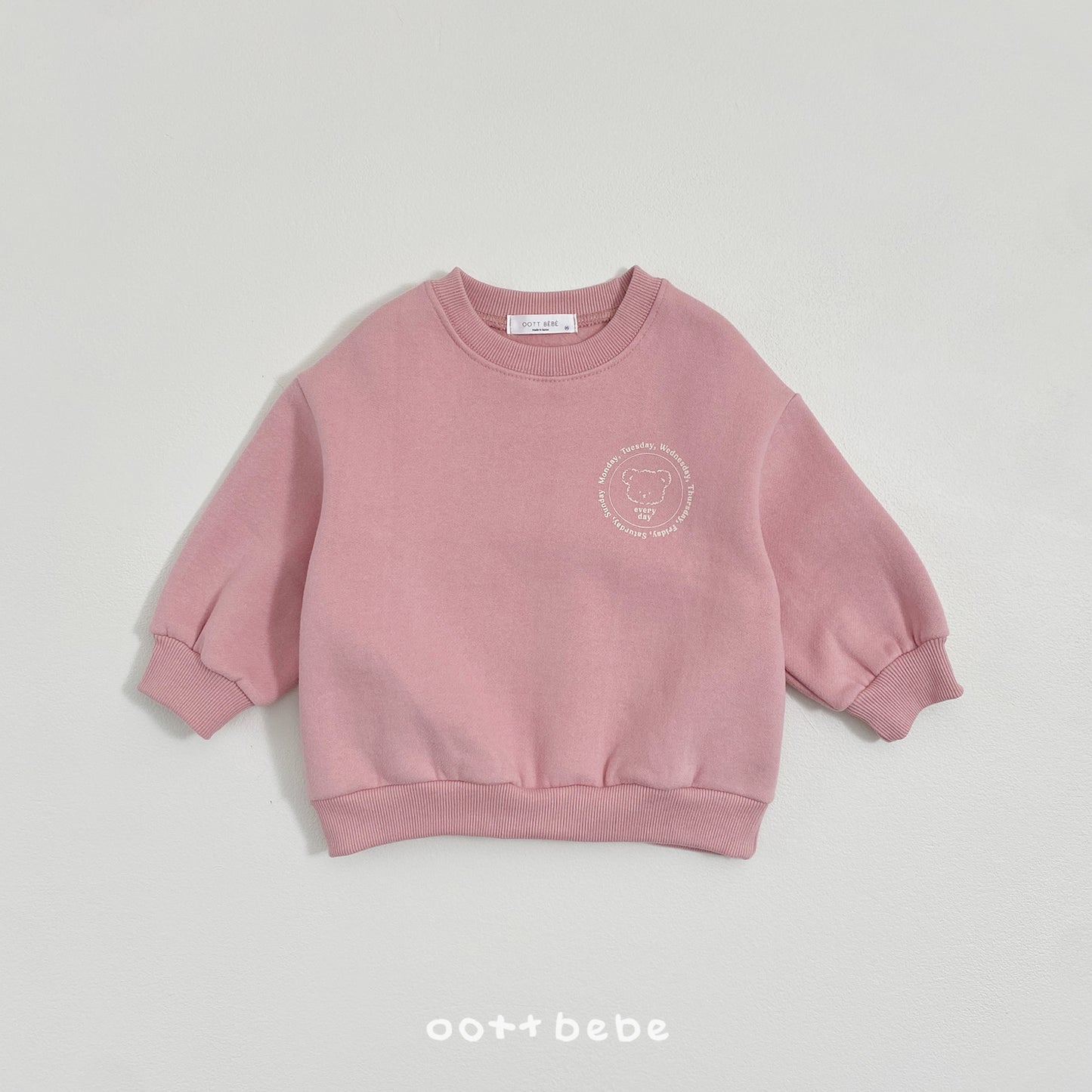(Pre-order) OOTTBEBE Winter - Everyday Bear Sweatshirt 에브리데이맨투맨 (3 Colors)