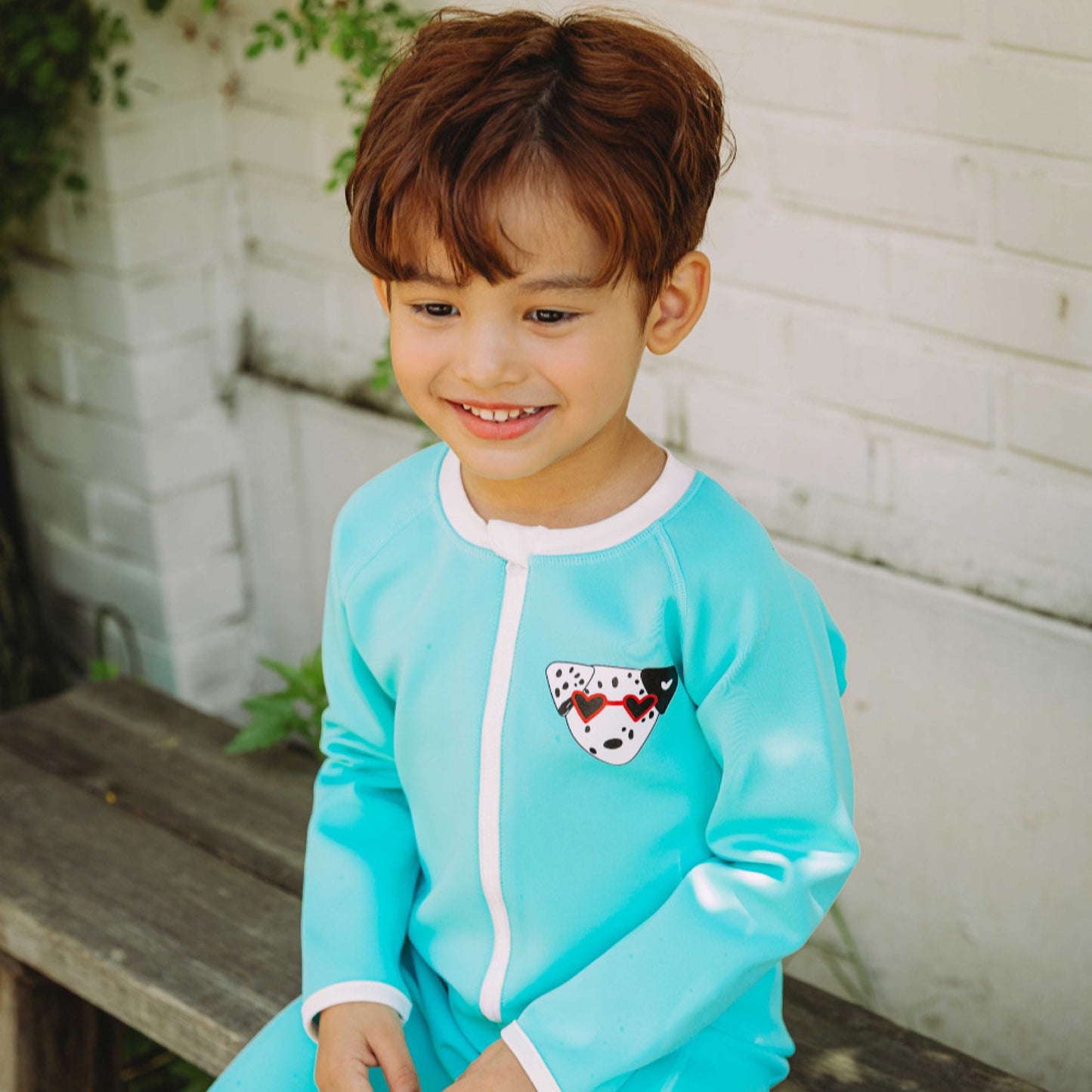 (Pre-order) KoongsKoongs Kids’ Premium Tok Tok Warm All-in-One Rash Guard (Dalmatian)