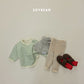 (Pre-order) Soybean Kids Winter - Fleece-Lined Stripe Sweatshirt 양기모단가라맨투맨 (4 Colors)