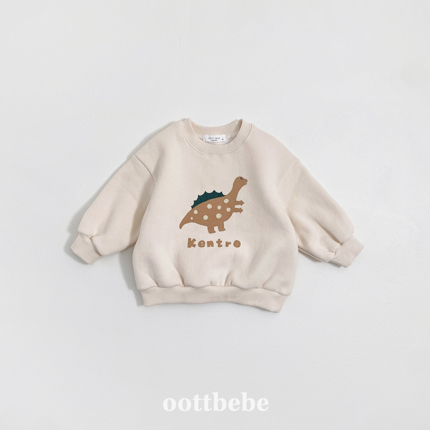 (Pre-order) OOTTBEBE Winter - Dino Friends Fleece Sweatshirt 공룡맨투맨(양기모) 4 Colors)