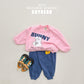 (Pre-order) Soybean Kids - Cloud Bunny Color Block Top & Bottom Set 구름토끼배색상하복 (2 Colors)