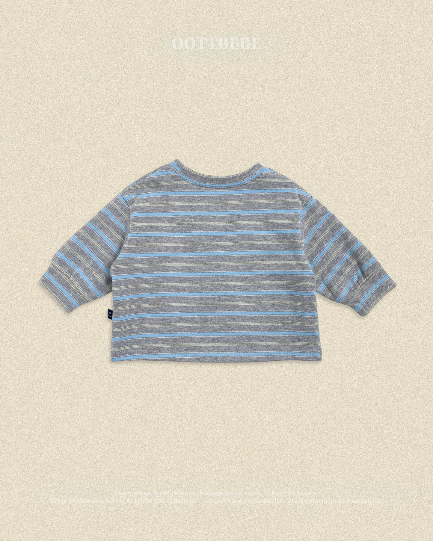 (Pre-order) OOTTBEBE Fall - Tomboy Ribbed Tee - 톰보이시보리티셔츠 (2 Colors)