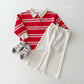 (Pre-order) Daily Bebe - Kids' Collar Stripe Tee 카라 단가라티 (2 Colors)