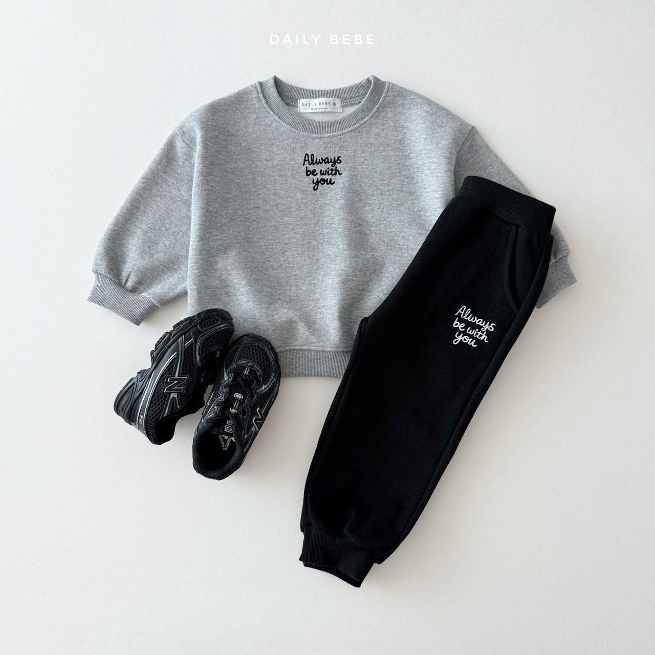 (Pre-order) Daily Bebe - Kids’ Always Top & Bottom Set 올웨이즈 상하세트 (3 Colors)