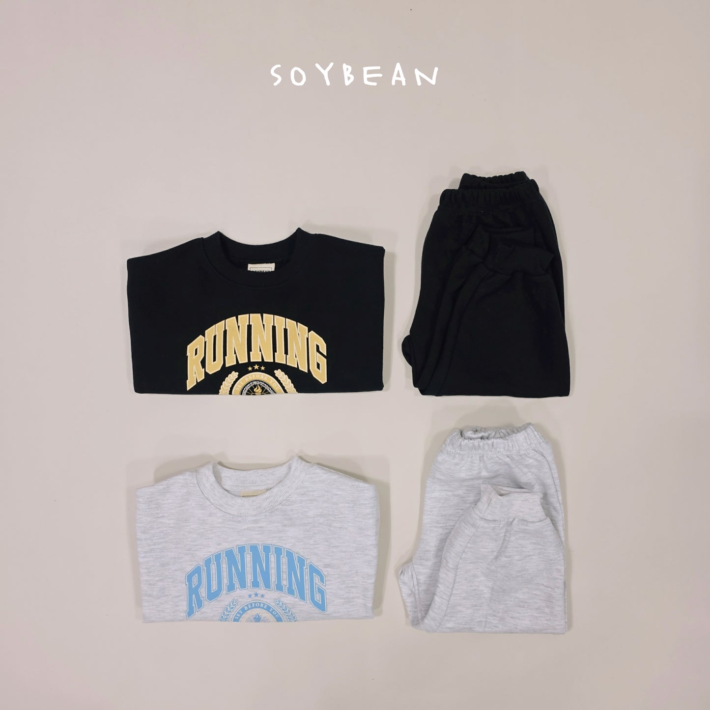 (Pre-order) Soybean Kids Spring - Running Top & Bottom Set 러닝상하복 (2 Colors)
