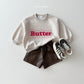 (Pre-order) Daily Bebe - Kids’ Butter Embroidered Sweatshirt 버터자수 맨투맨 (2 Colors)