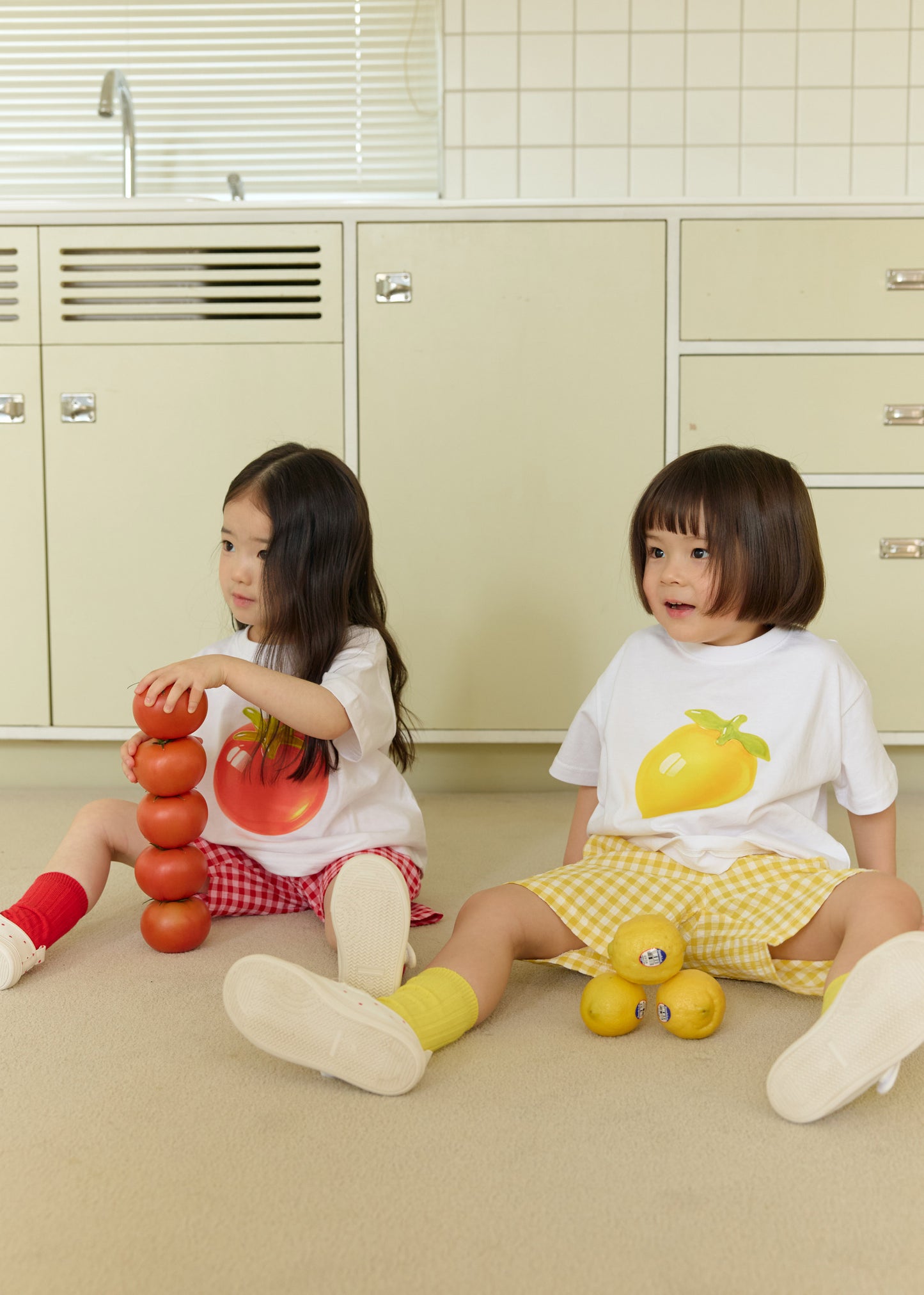 (In-stock) Daily Bebe Summer - Kids’ Fruit Jelly Top & Bottom Set 과일젤리세트 (4 Colors)