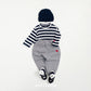 (Pre-order) OOTTBEBE -  Mix Stripe Knit Tee 믹스단가라티(니트) (2 Colors)