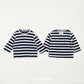 (Pre-order) OOTTBEBE -  Mix Stripe Knit Tee 믹스단가라티(니트) (2 Colors)