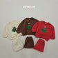 (Pre-order) Soybean Kids Winter - Dinosaur Bouclé Embroidery Fleece-Lined Top & Bottom Set 공룡부클자수상하복 (3 Colors)