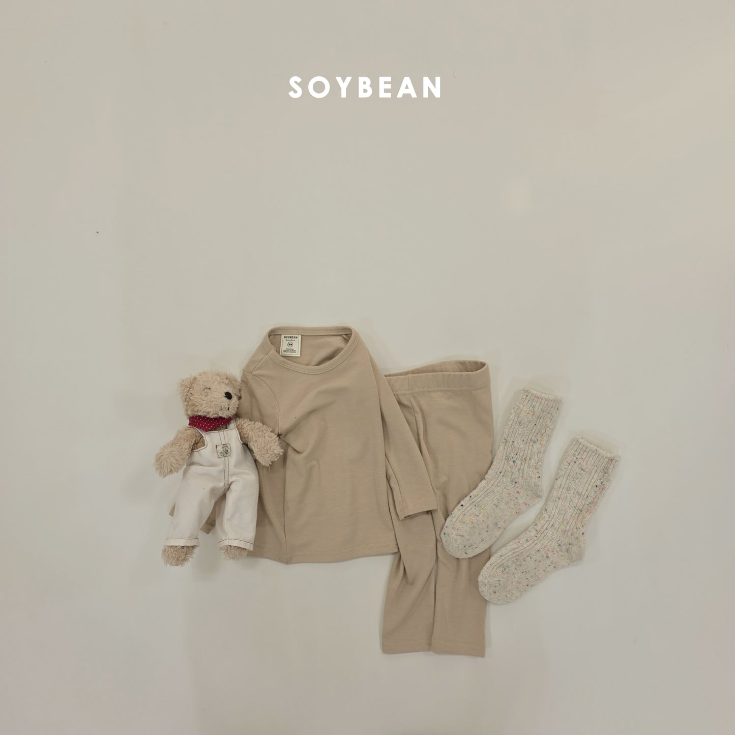 (Pre-order) Soybean Kids Winter - Heat Fleece Pajama Set 히트실내복 (6 Colors)