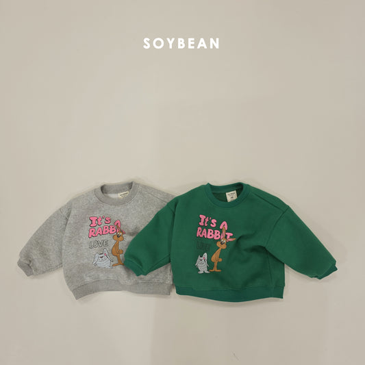 (Pre-order) Soybean Kids Winter - Rabbit Fleece-Lined Sweatshirt 래빗양기모맨투맨 (2 Colors)