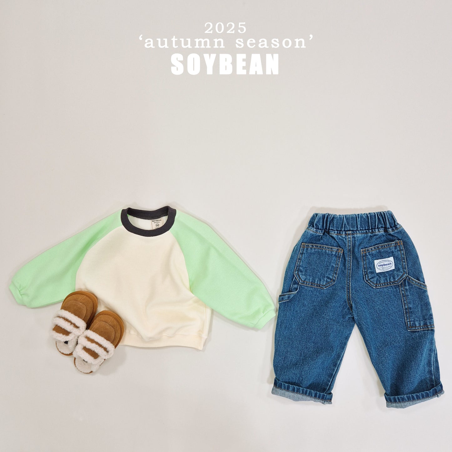 (Pre-order) Soybean Kids - Color Pang Sweatshirt 컬러팡맨투맨 (6 Colors)