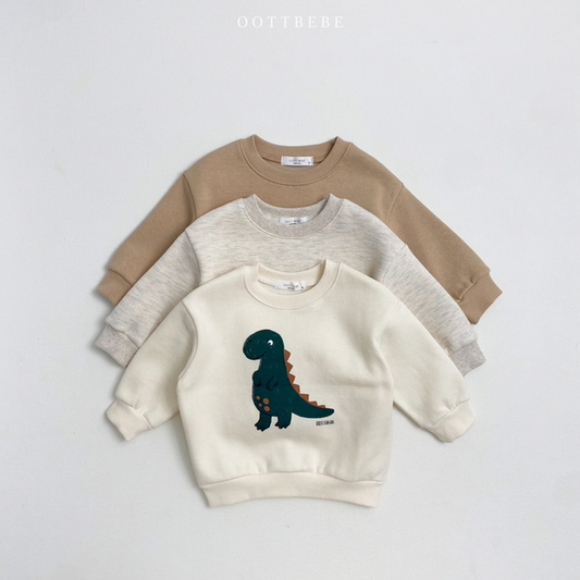 (In Stock) OOTTBEBE - Winter Dinosaur Sweatshirts 아기공룡맨투맨