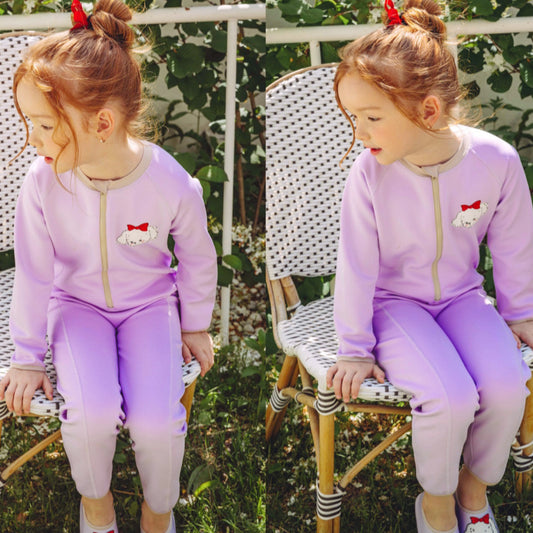 (Pre-order) KoongsKoongs Kids’ Premium Tok Tok Warm All-in-One Rash Guard (Love Puppy)