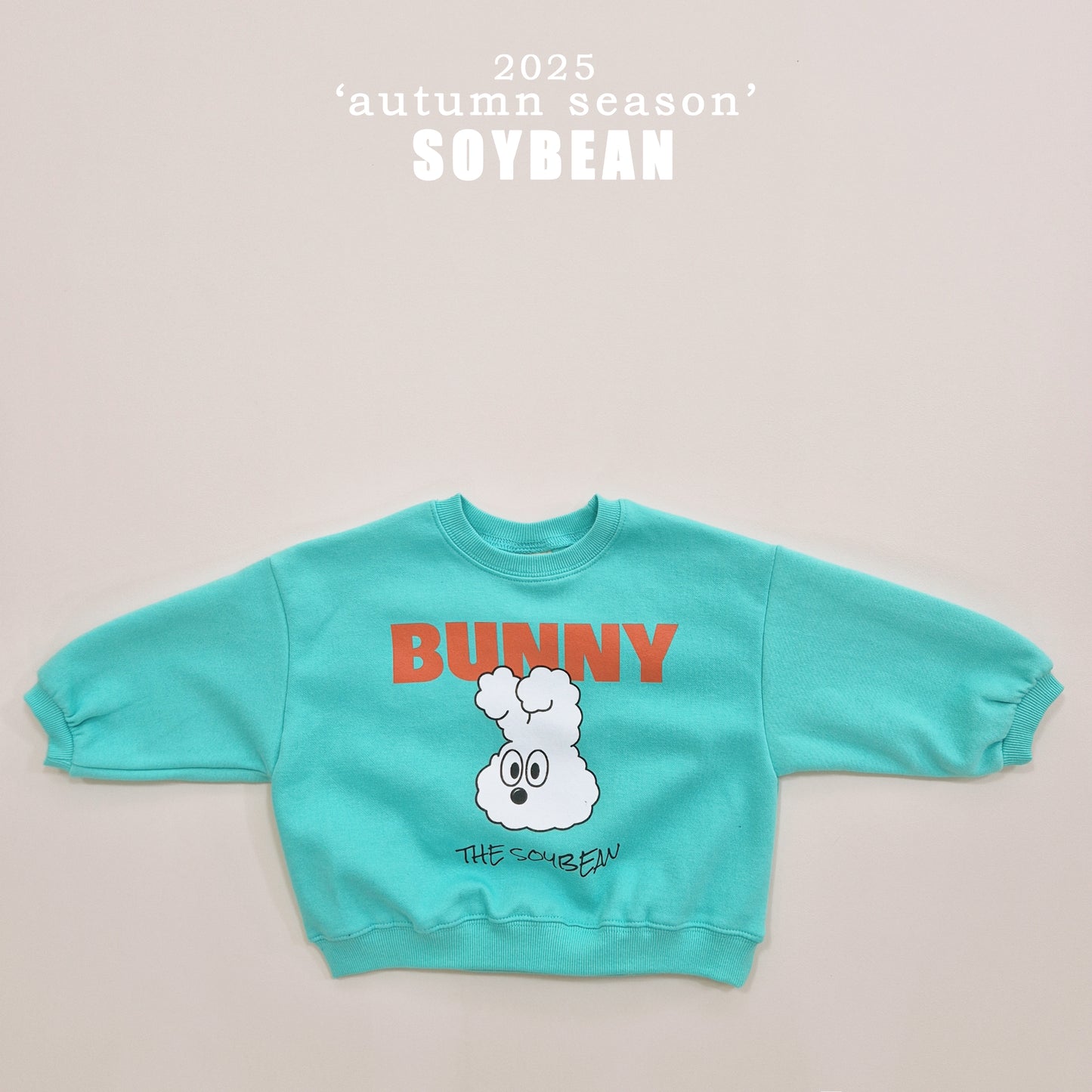 (Pre-order) Soybean Kids - Cloud Bunny Color Block Top & Bottom Set 구름토끼배색상하복 (2 Colors)