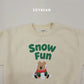 (Pre-order) Soybean Kids Winter - Snow Fun Fleece-Lined Top & Bottom Set 양기모스노우펀상하 (3 Colors)