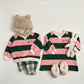 (Pre-order) OOTTBEBE - Stripes Sweatshirt Dress 빅단가라원피스 (2 Colors)