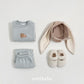 (Pre-order) OOTTBEBE Winter - Cozy Bear Top & Bottom Set 쿨쿨베어상하복 (2 Colors)