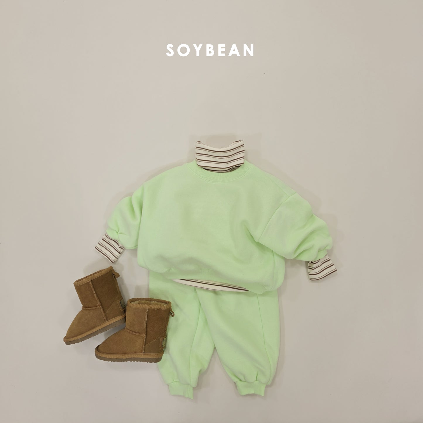 (Pre-order) Soybean Kids Winter - Junior Soybean Kids Winter - Junior Fleece-Lined Lollipop Top & Bottom Set 주니어 양기모롤리팝상하복 (16 Colors)