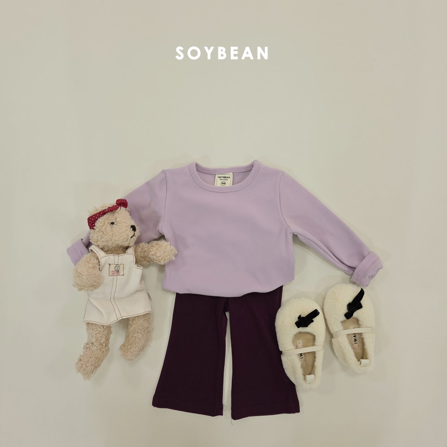 (Pre-order) Soybean Kids Winter - Puffy Contrast Flare Set 퐁실배색플레어세트 (3 Colors)