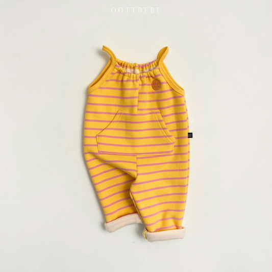 (Pre-order) OOTTBEBE - Snuggle Stripes Overalls 하리보오버롤 (3 Colors)