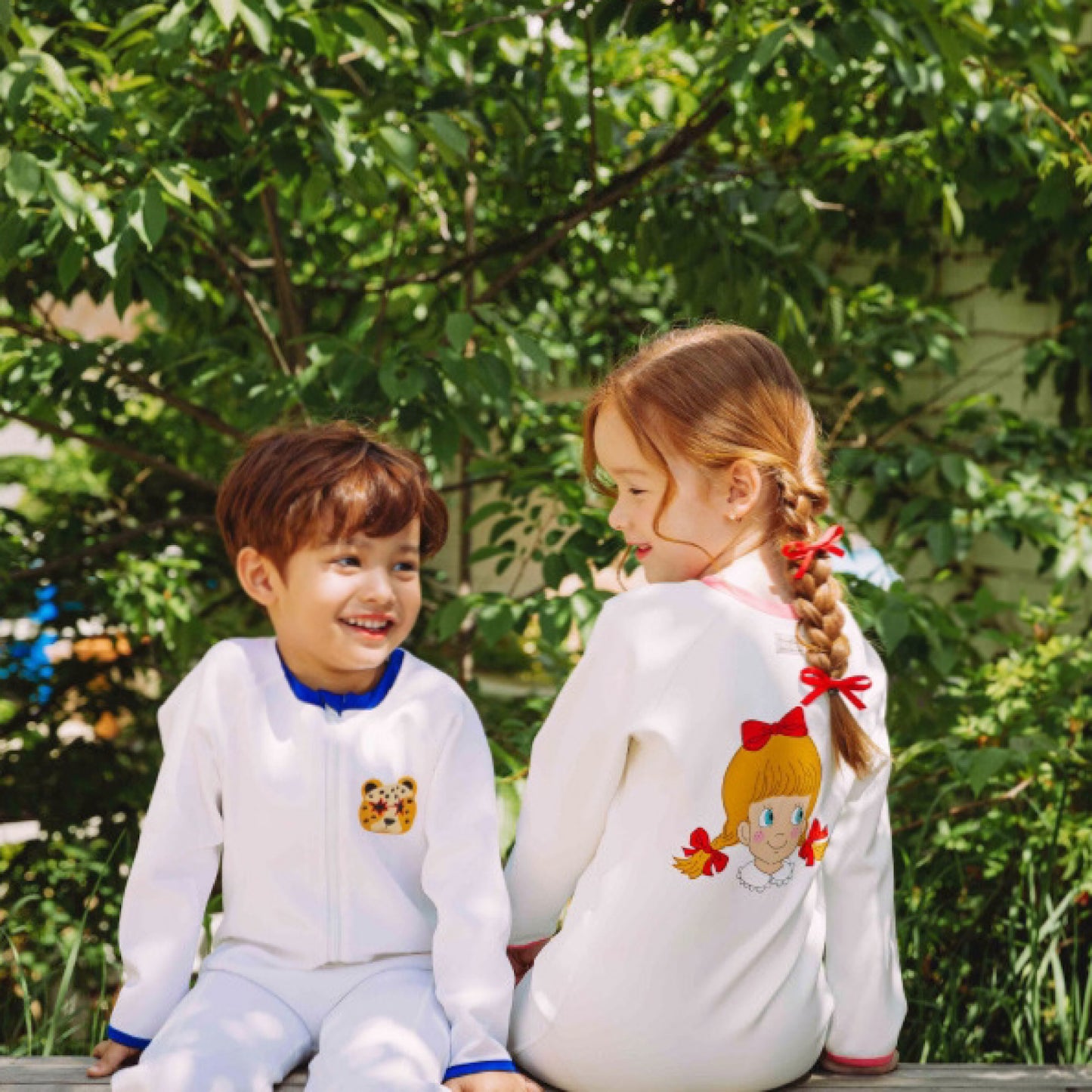 (Pre-order) KoongsKoongs Kids’ Premium Tok Tok Warm All-in-One Rash Guard (Cheetah)