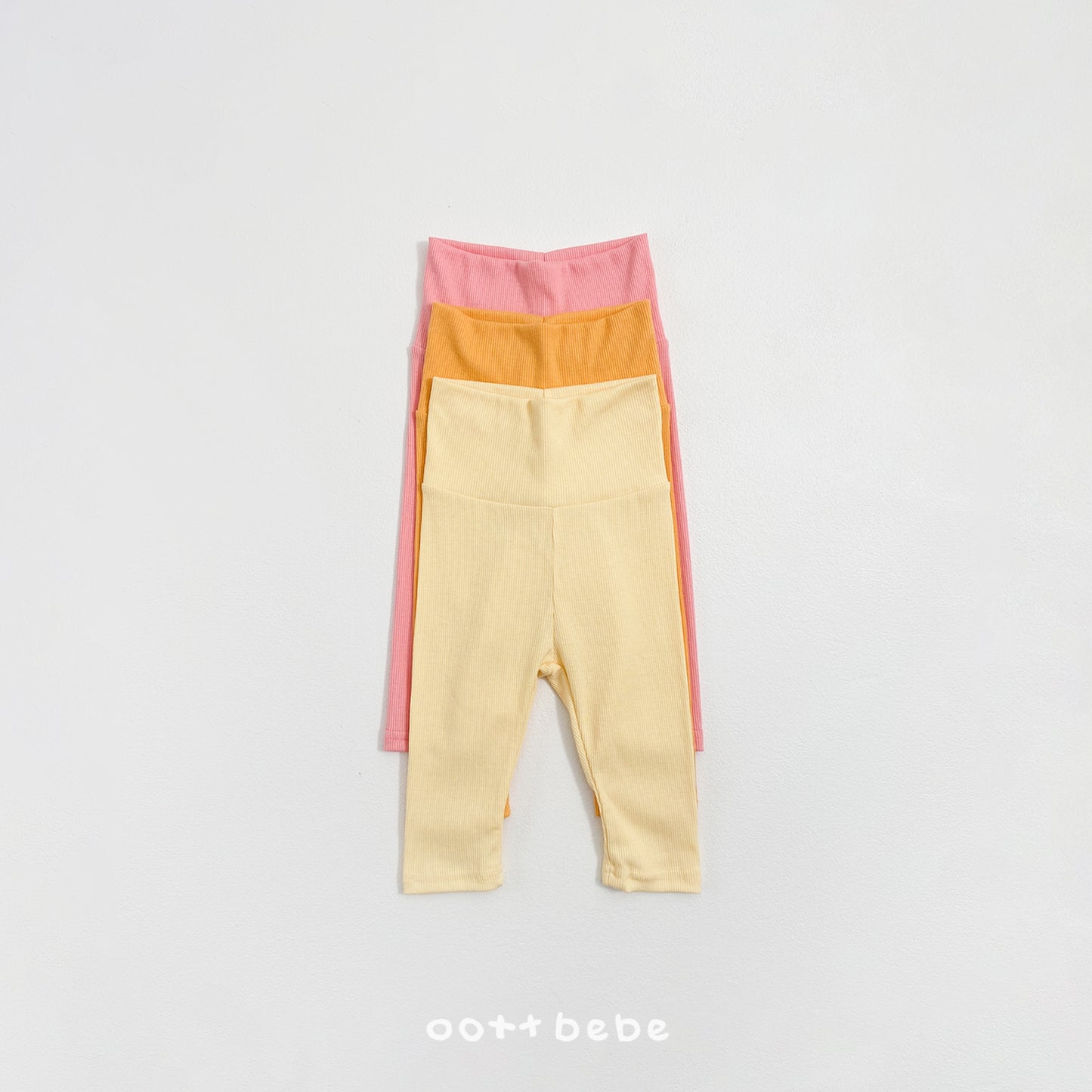 (Pre-order) OOTTBEBE Spring - Picnic Modal Ribbed Romper & Leggings Set 피크닉슈트세트 (3 Colors)