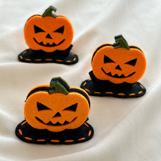 (Chenny Bong Bong) Spooky Pumpkin Hair Clip (1 Piece)