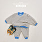 (Pre-order) Soybean Kids - Point Stripe Top & Bottom Set 포인트단가라상하복 (4 Colors)