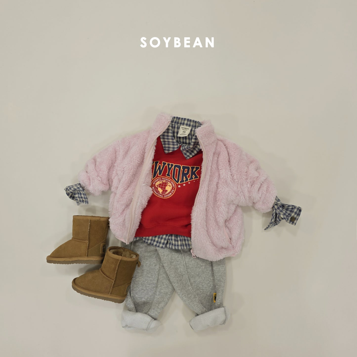 (Pre-order) Soybean Kids Winter - Cotton Candy Fleece Zip-Up 솜사탕후리스 (6 Colors)