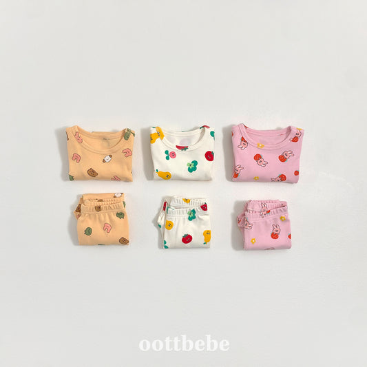 (Pre-order) OOTTBEBE Winter - Yum Yum Friends Homewear 얌얌친구실내복 (3 Colors)