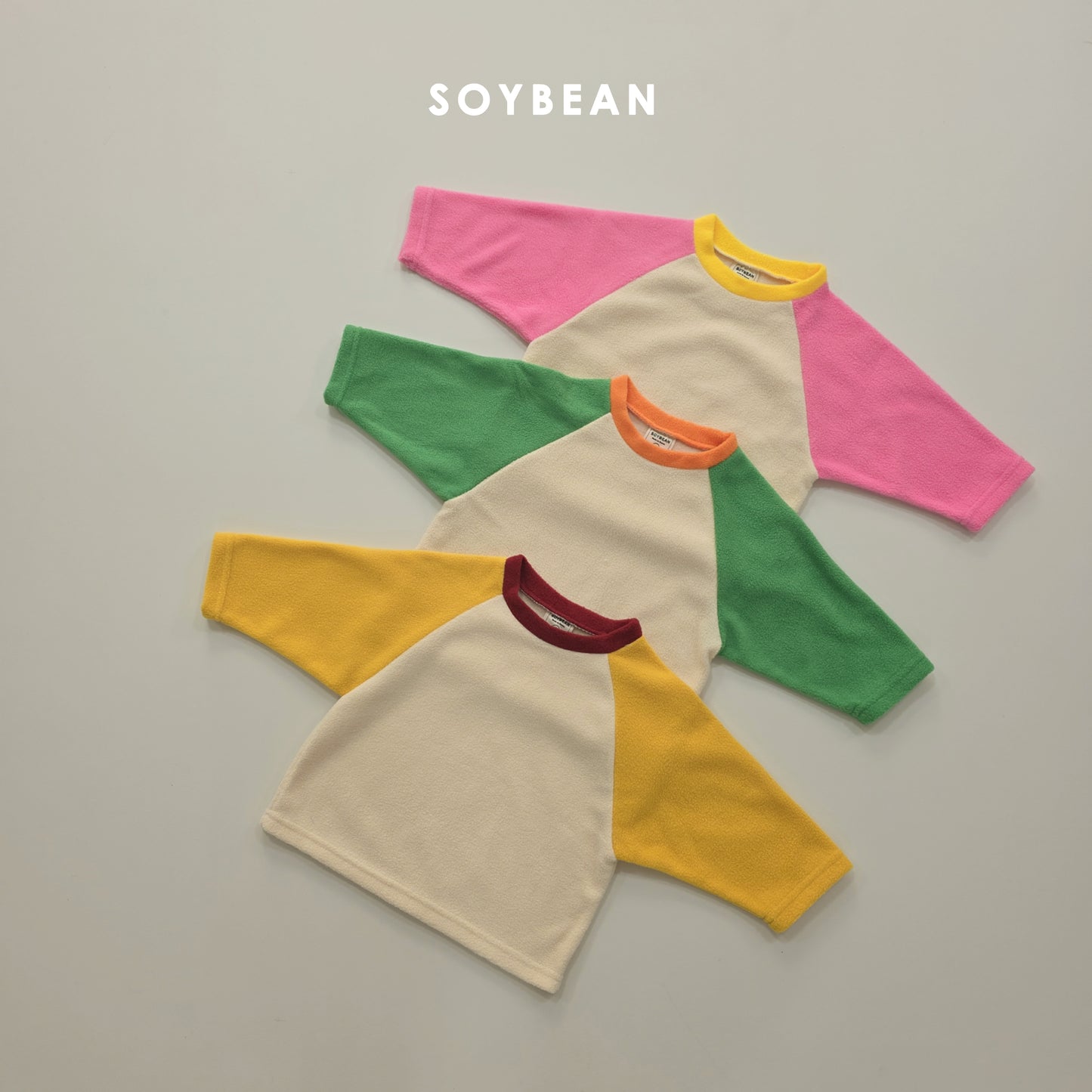 (Pre-order) Soybean Kids Winter - Color Pang Fleece Tee 컬러팡플리스티 (6 Colors)