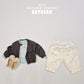 (Pre-order) Soybean Kids - Check Accent Ribbed Cardigan 체크단작가디건 (2 Colors)