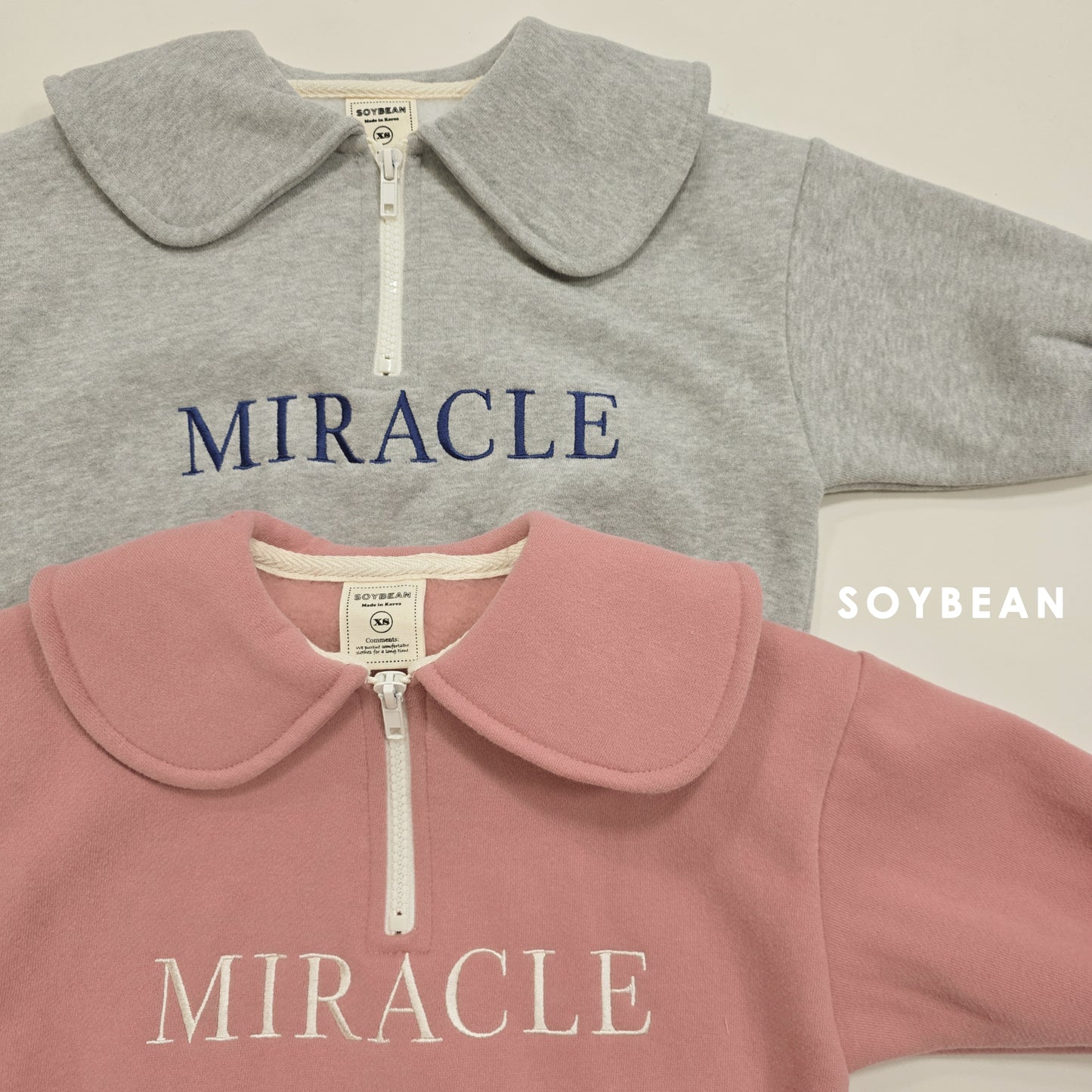 (Pre-order) Soybean Kids Winter - Miracle Half-Zip Top & Bottom Set 미라클반집업상하 (2 Colors)