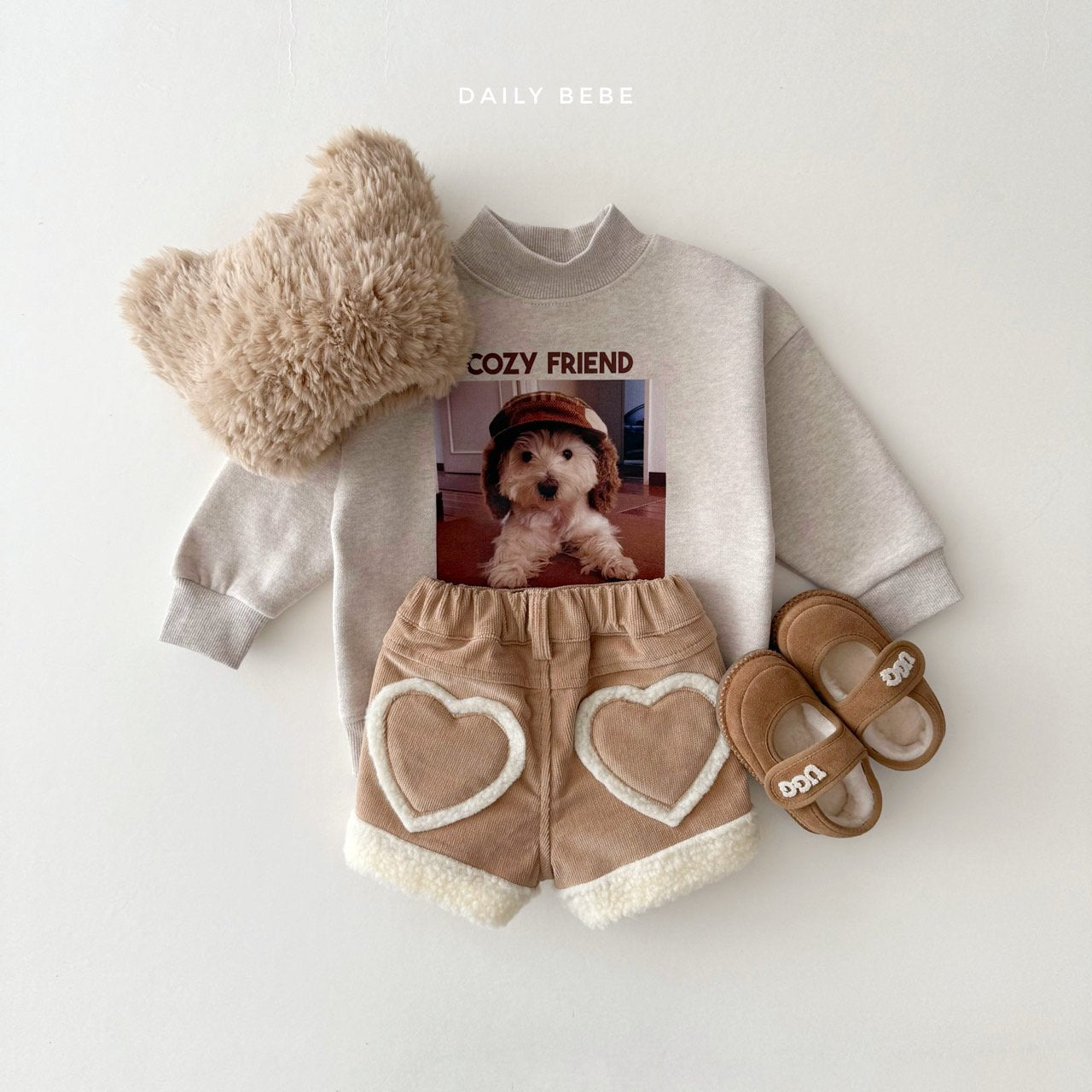 (Pre-order) Daily Bebe Winter - Kids’ Cozy Shearling Pilot Hat 무스탕햇
