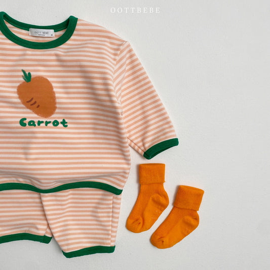 (In Stock) OOTTBEBE - Veggie Top and Bottom Set 채소상하복