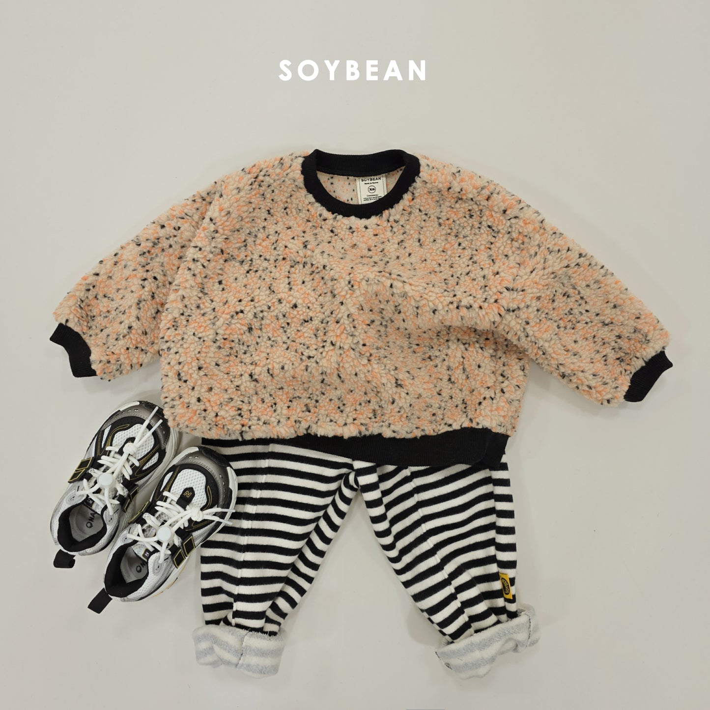 (Pre-order) Soybean Kids Winter - Popping Sherpa Sweatshirt 팝핑양털맨투맨 (4 Colors)