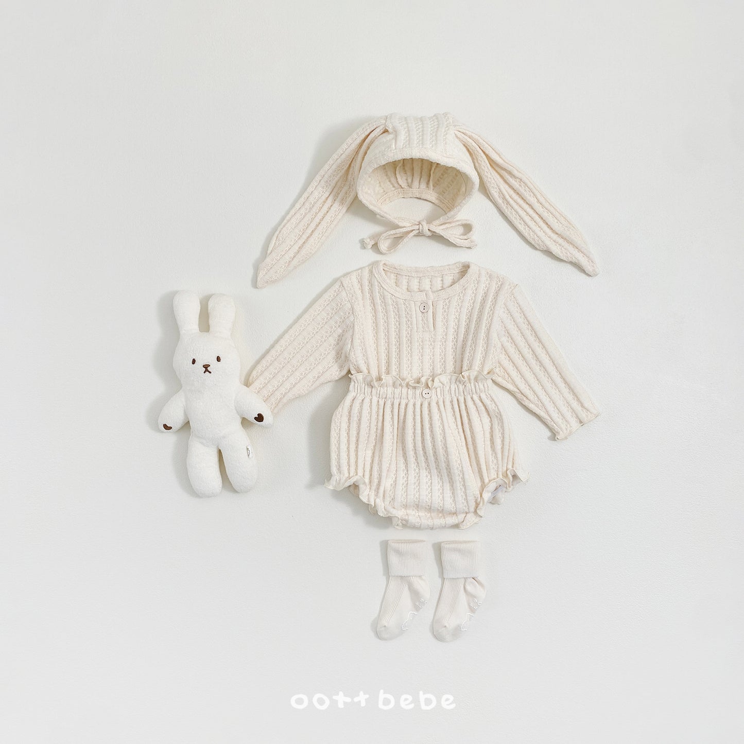 (Pre-order) OOTTBEBE Winter - Monshell Bunny Bonnet 몽쉘토끼보넷 (3 Colors)