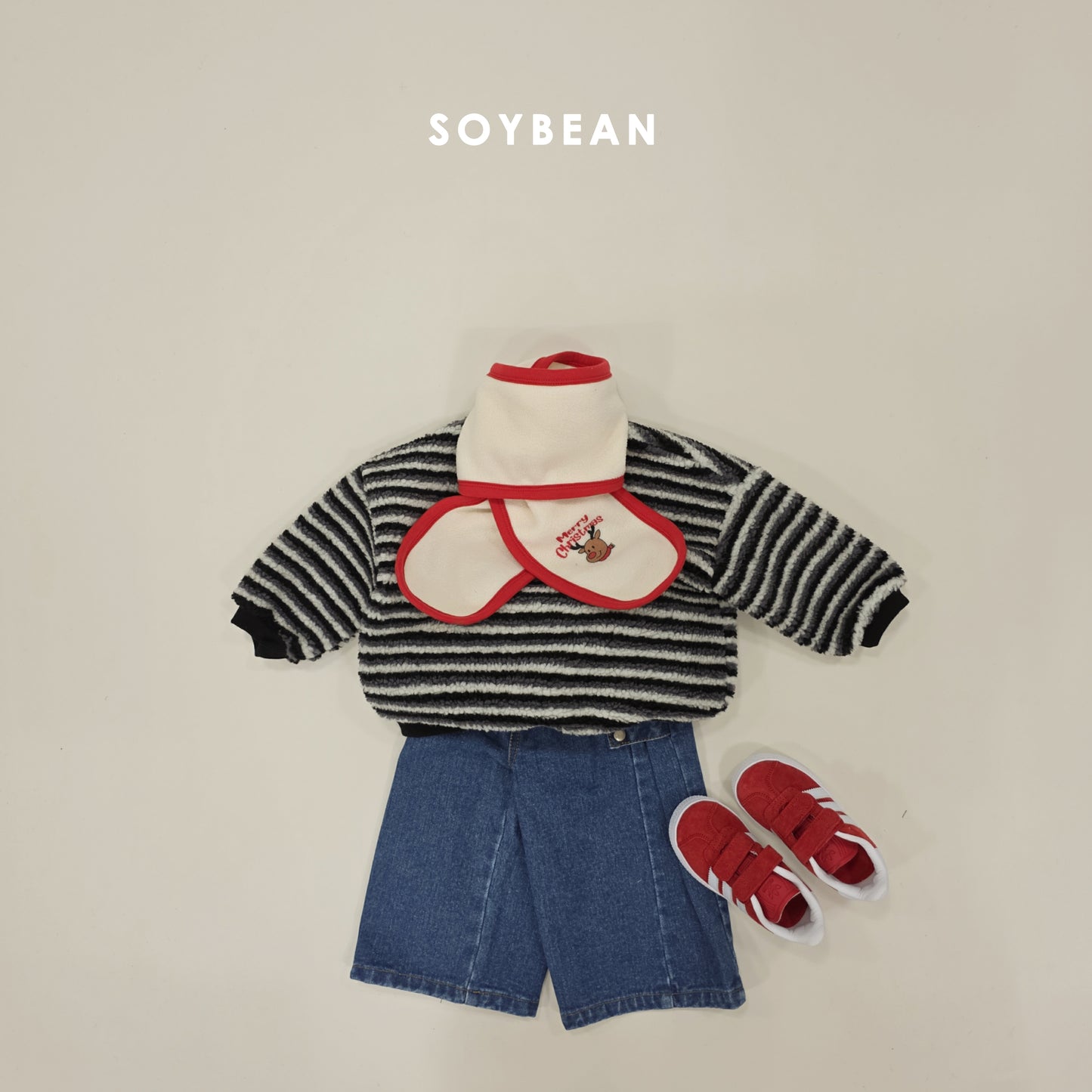 (Pre-order) Soybean Kids Winter - Color Cotton Candy Sherpa Sweatshirt 칼라솜사탕맨투맨 (4 Colors)