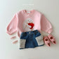 (Pre-order) Daily Bebe - Kids’ Denim Skirt with Fleece Pockets 카고 양털치마