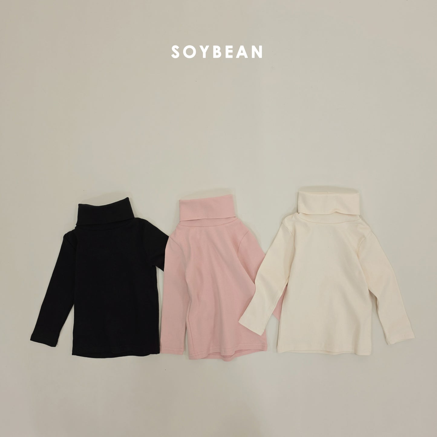 (Pre-order) Soybean Kids Winter - Cotton Stretch Inner Turtleneck 이너폴라티 (3 Colors)
